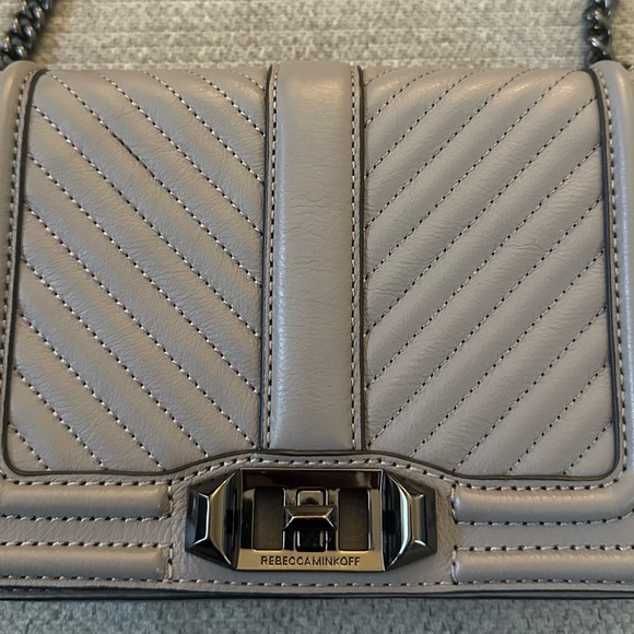 Rebecca Minkoff Grey Quilted Crossbody Bag - Picture 2 of 6